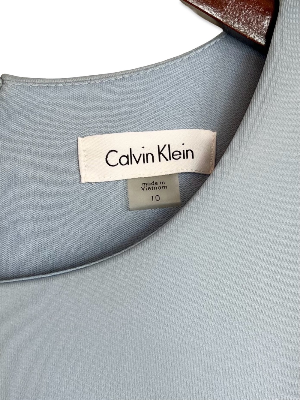 Calvin Klein asymmetrical sheath dress Size 10 Preppy Office Work Colorblock - Picture 4 of 6